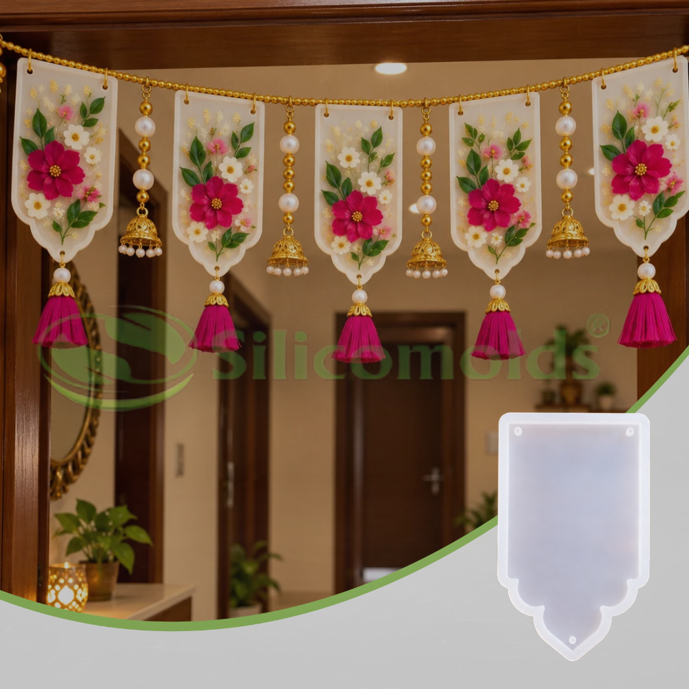 SILICOMOLDS-5" x2.75" mandir design toran-URP433RM