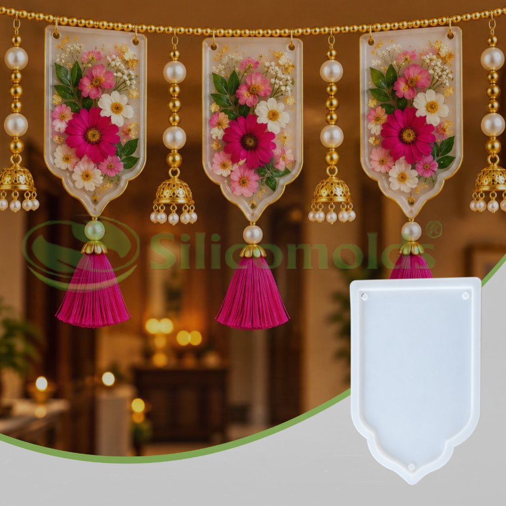 SILICOMOLDS-5" x3" mandir design-2 toran-URP434RM