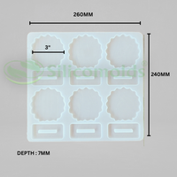 SILICOMOLDS - 3" Agate Car Dashboard Mold-URP351RM