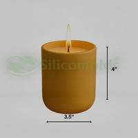 Silicomolds - Silicone candle/wax jar mold with lid - 3.5"W x 4" L - rounded bottom -URP354WM