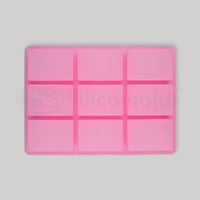 SILICOMOLDS - 95gms - Rectangle Shape -  9 Cavities Silicone Soap Mold-URP058SM