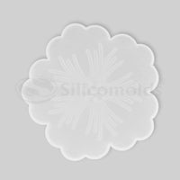 "SILICOMOLDS - 4.5 " X 7mm - FLOWER COASTER MOLD - URP105- RM"