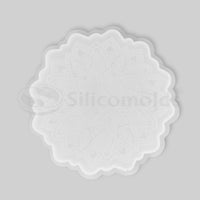 "SILICOMOLDS - 4" X 8mm MANDALA COASTER MOLD - URP106-RM"