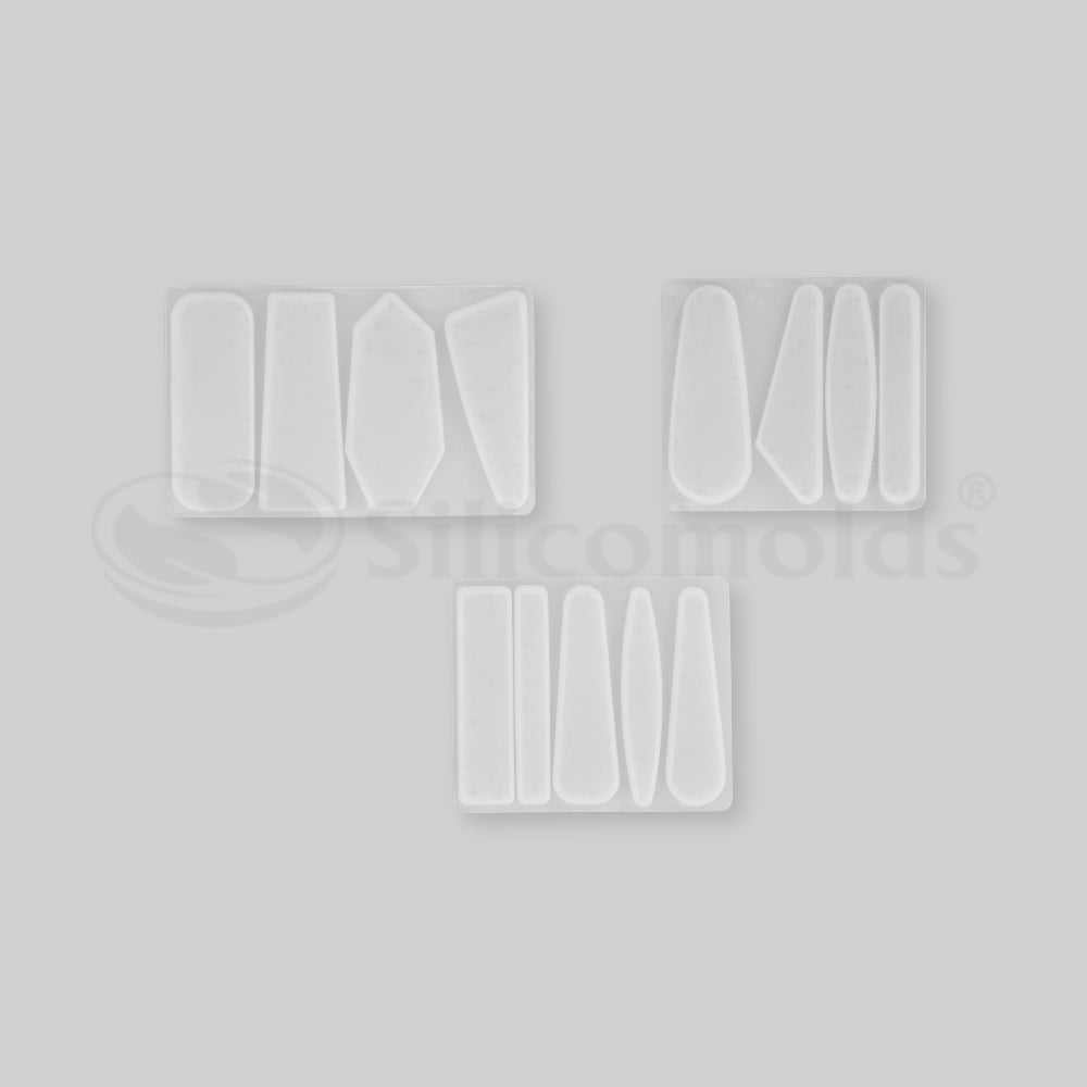 "SILICOMOLDS - HAIR CLIP RESIN MOLD - SET OF 3 MOLD - URP118-RM"