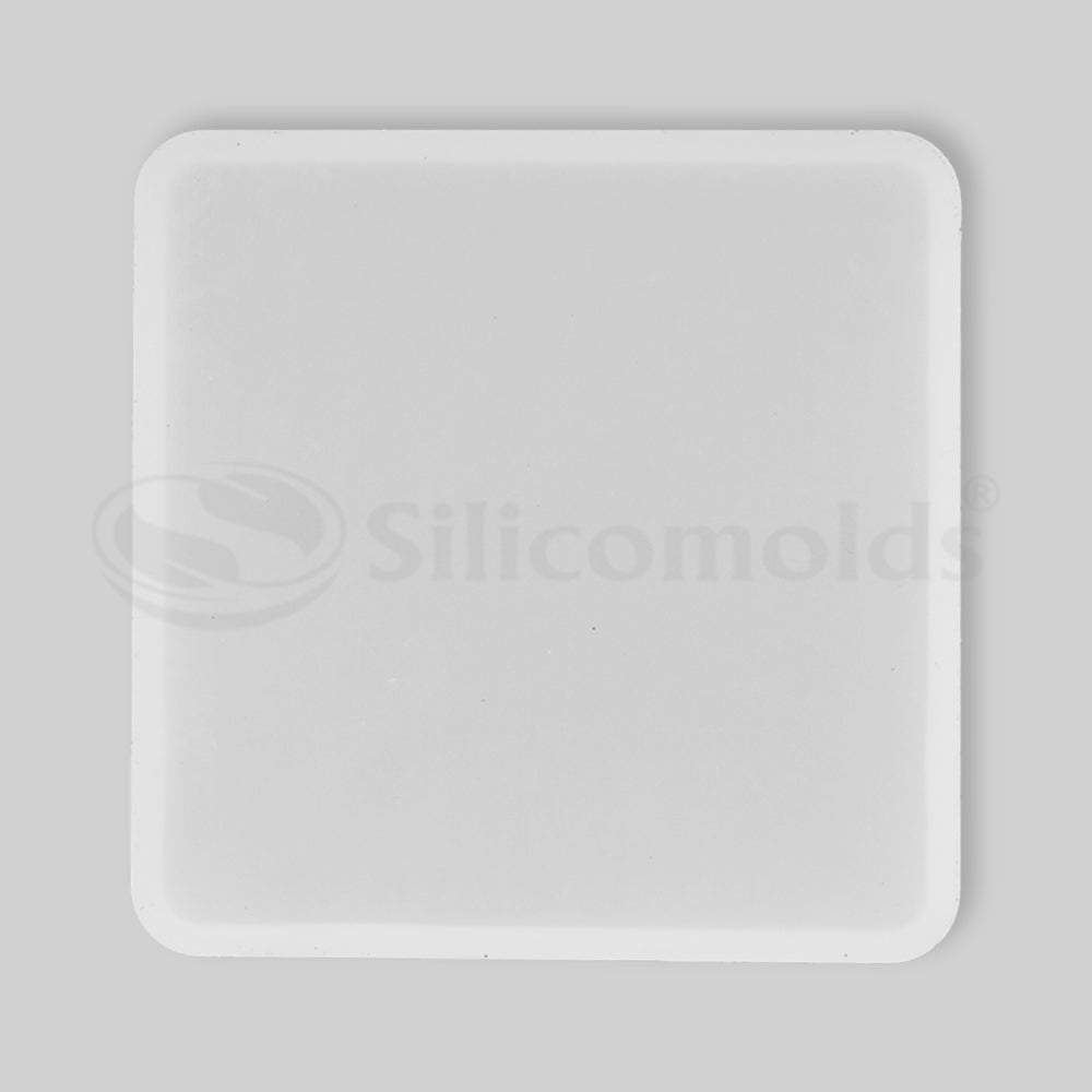 "SILICOMOLDS - 4"" X 4"" X 5MM SQUARE COASTER MOLD - URP164-RM"