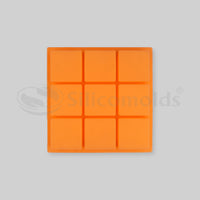 150 GMS - SQUARE - 9 CVT - SILICONE SOAP MOLD-URP-055SM