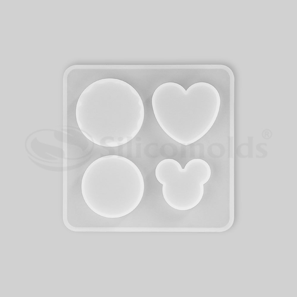 Silicomolds Resin Pop Socket Mold Mickey 3 Shapes - URP083 RM