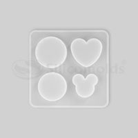 Silicomolds Resin Pop Socket Mold Mickey 3 Shapes - URP083 RM