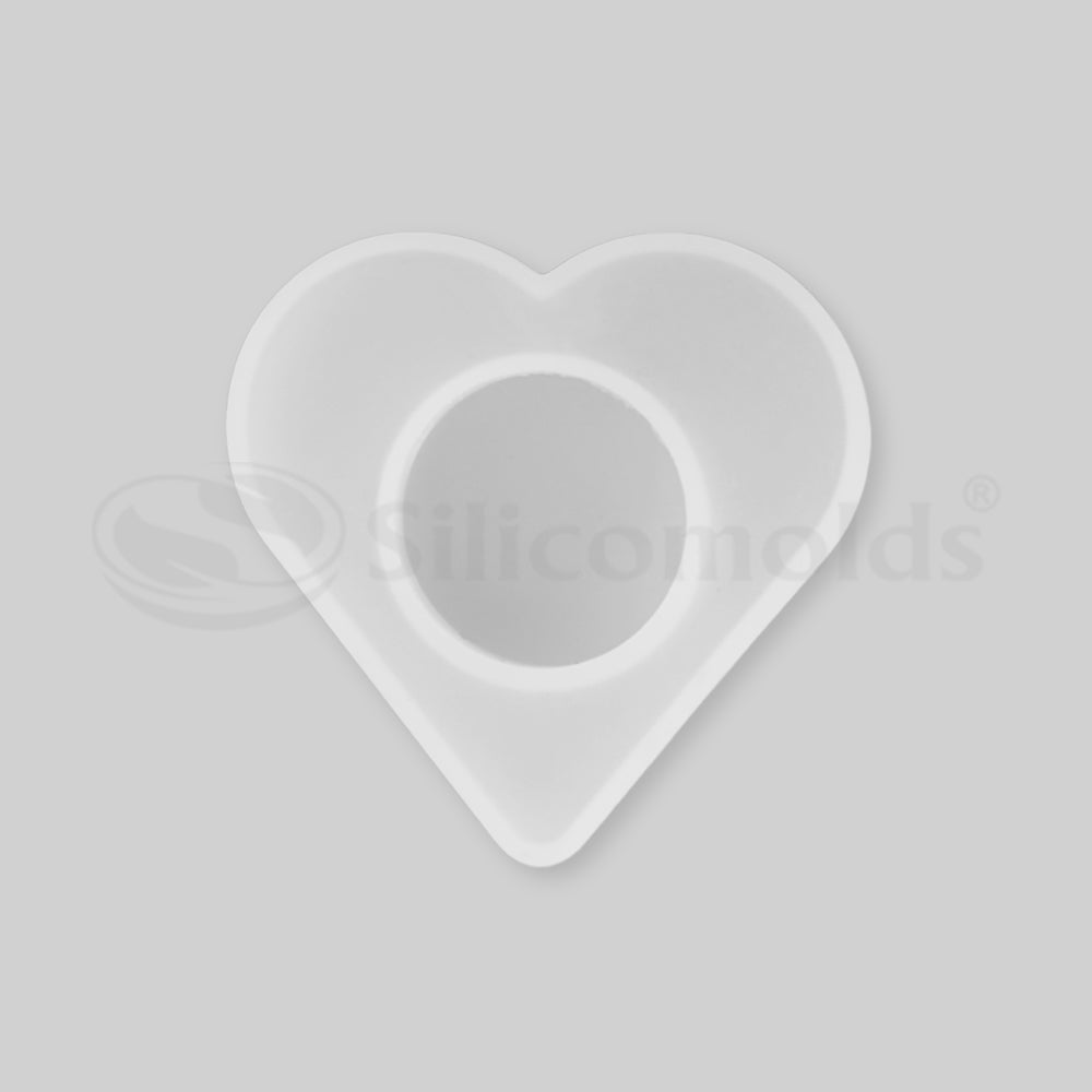 SILICOMOLDS - HEART HAPE - TEALIGHT CANDLE HOLDER MOLD - URP155- RM