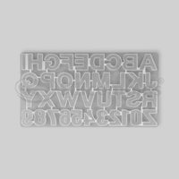 SILICOMOLDS - SILICONE ALPHABET MOLD FRONT POURING PLAIN URP202RM