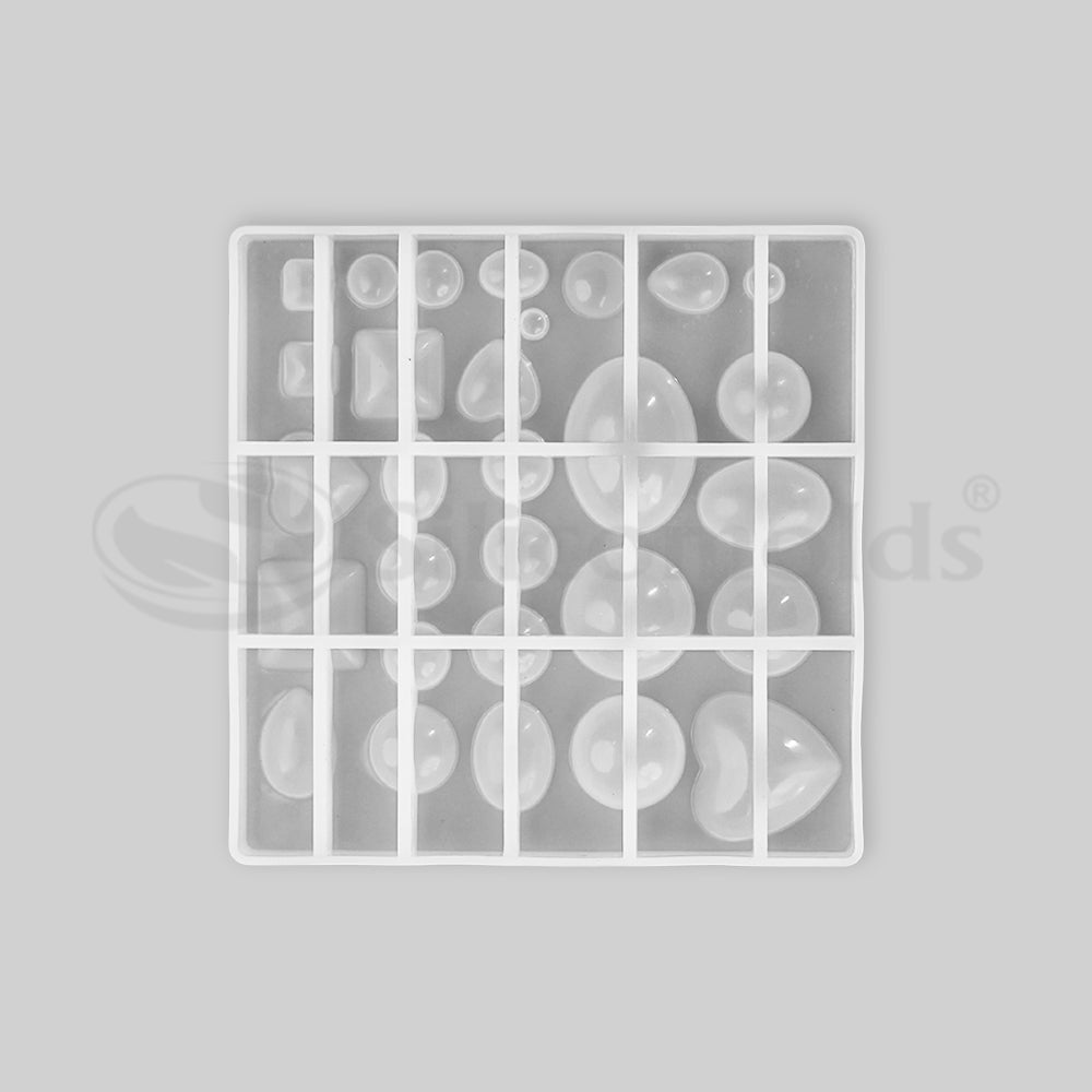 "SILICOMOLDS - 29 CAVITY VARIOUS GEMSTONE MOLD - URP212-RM"