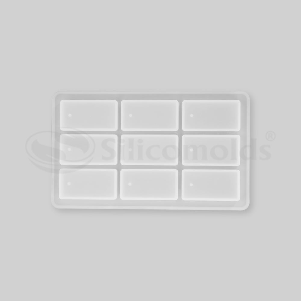 SILICOMOLDS - 1" X 2" X 5MM - 9 CAVITY - SILICONE MOLD - URP249-RM