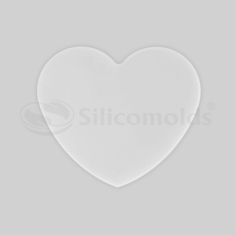 SILICOMOLDS - 4" X 5MM HEART SHAPE COASTER URP243-RM