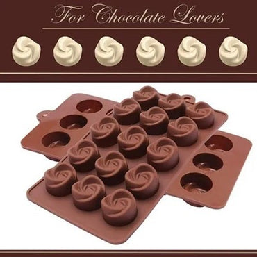 SILICOMOLDS - FLOWER SHAPE CHOCOLATE MOLD- PACK OF 2 URP065CM