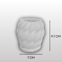 SILICOMOLDS-3D Twirl Raindrop Candle Mold-CM038