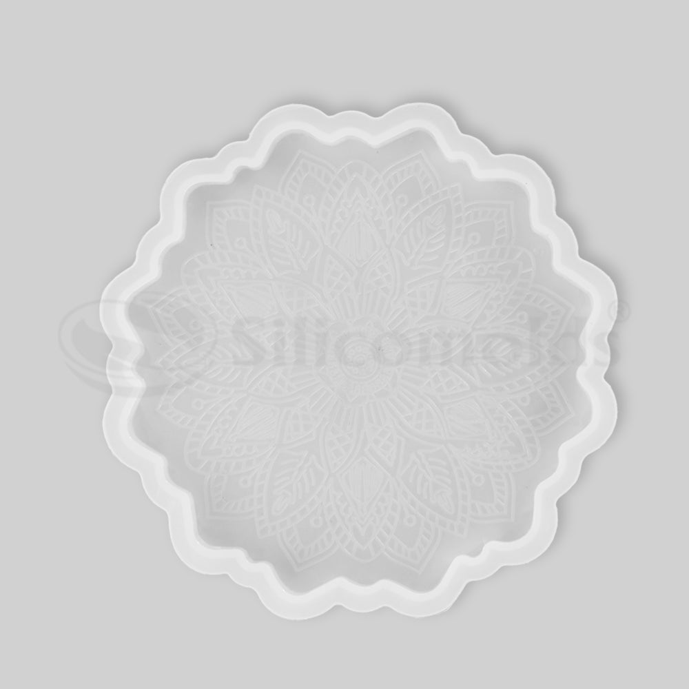 "SILICOMOLDS - 4" X 8mm MANDALA COASTER MOLD - URP106-RM"