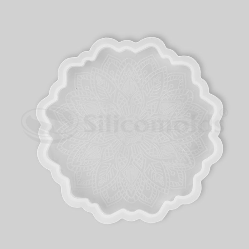 "SILICOMOLDS - 4" X 8mm MANDALA COASTER MOLD - URP106RM