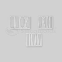 "SILICOMOLDS - HAIR CLIP RESIN MOLD - SET OF 3 MOLD - URP118-RM"