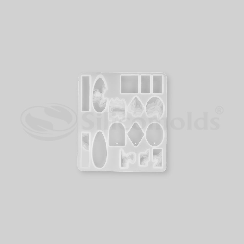 SILICOMOLDS - WAVE PATTERN PENDANT MOLD - DESIGN 1 - URP123-RM