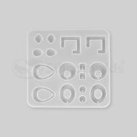 SILICOMOLDS - SILICONE EARRING MOLD - 8 SHAPE - URP204-RM