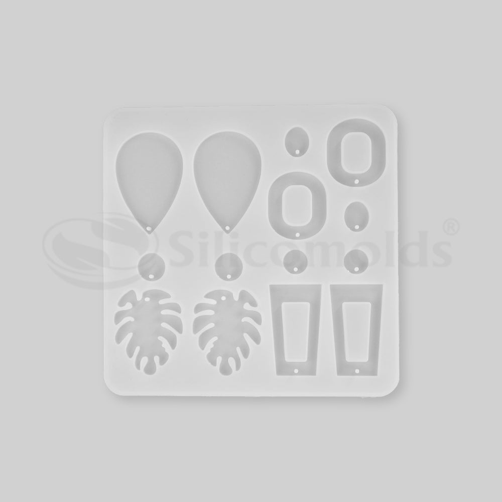 SILICOMOLDS - SILICONE EARRING MOLD - 7 SHAPE - URP205-RM