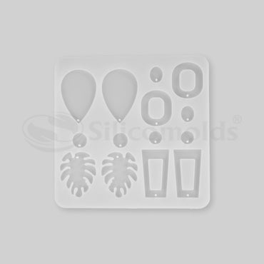 SILICOMOLDS - SILICONE EARRING MOLD - 7 SHAPE - URP205-RM