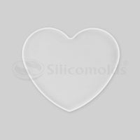 SILICOMOLDS - 6" X 5mm - SILICONE HEART SHAPE COASTER MOLD - URP208- RM