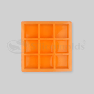 150 GMS - SQUARE - 9 CVT - SILICONE SOAP MOLD-URP-055SM