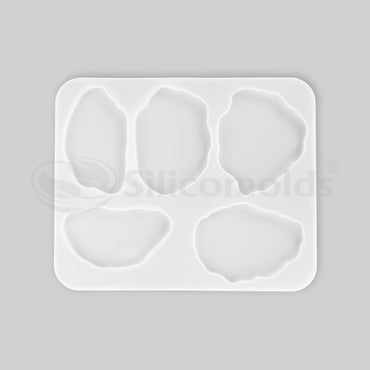 "SILICOMOLDS - SILICONE COASTER MOLD-5 CAVITIES-URP067-RM"