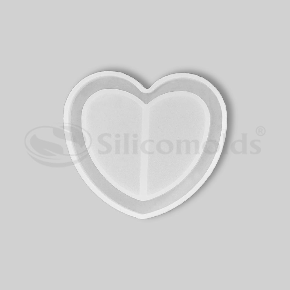 SILICOMOLDS - SILICONE SMALL HEART SHAPE RESIN MOLD - URP072-RM