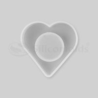 SILICOMOLDS - HEART HAPE - TEALIGHT CANDLE HOLDER MOLD - URP155- RM