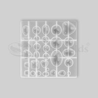 "SILICOMOLDS - 29 CAVITY VARIOUS GEMSTONE MOLD - URP212-RM"