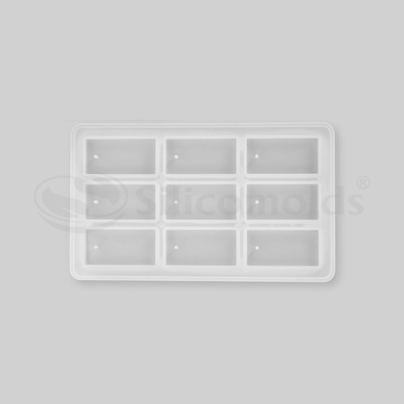 SILICOMOLDS - 1" X 2" X 5MM - 9 CAVITY - SILICONE MOLD - URP249RM