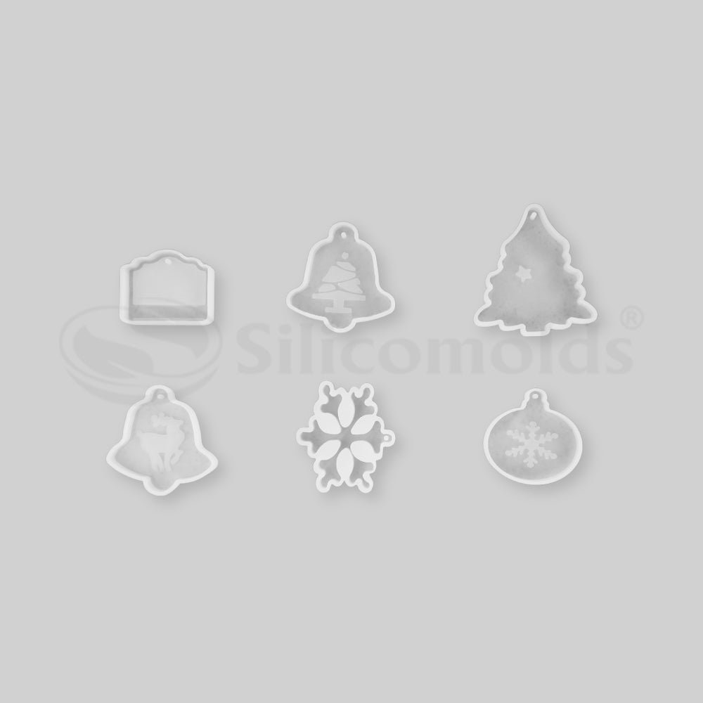 Silicomolds Christmas Decorations Molds (6 Piece Set) URP-229