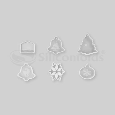 Silicomolds Christmas Decorations Molds (6 Piece Set) URP-229