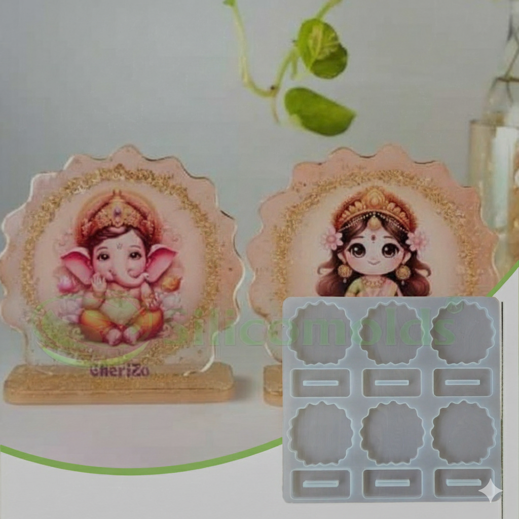 SILICOMOLDS -6-In-1 Agate Car Dashboard Mold-URP351RM