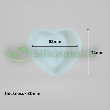 Silicomolds - Heart Shape Holding Hands - Candle / Wax / Soap Mold - URP384CM