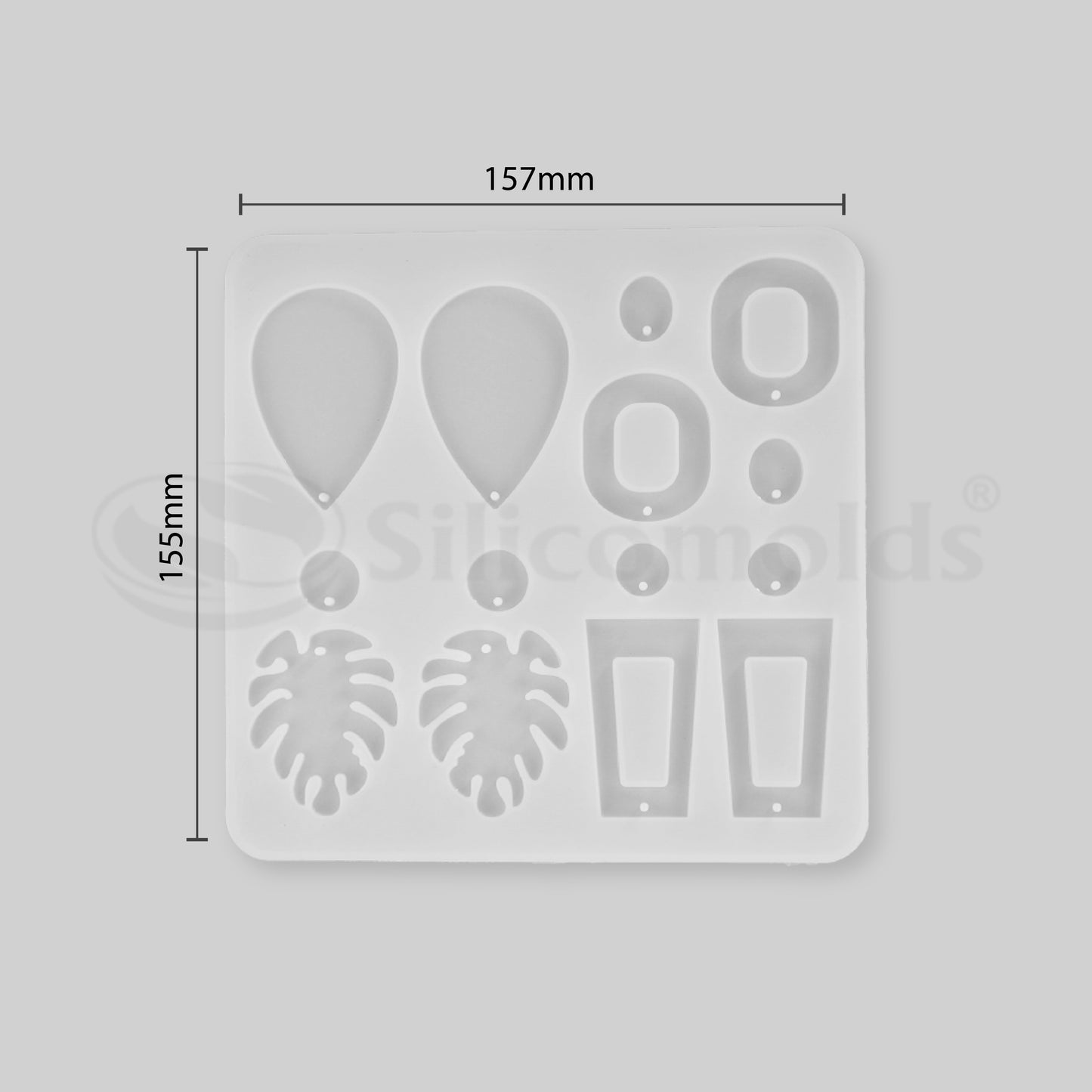 SILICOMOLDS - SILICONE EARRING MOLD - 7 SHAPE - URP205-RM