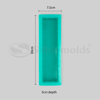 Silicomolds - Silicone Rectangle Loaf Mold 3" X 2" X 12" URP020SM