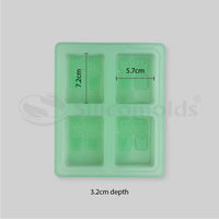 SILICOMOLDS - 125GMS - RECTANGULAR TREE DESIGN -SILICONE MOLD- URP-053-SM