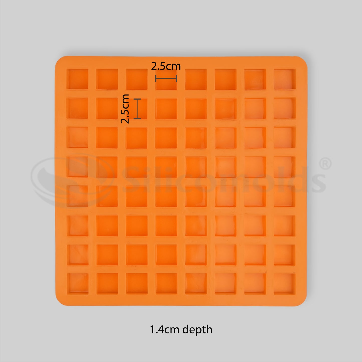 SILICOMOLDS - 15GMS - SQUARE SHAPE - SILICONE SOAP MOLD - URP-045-SM