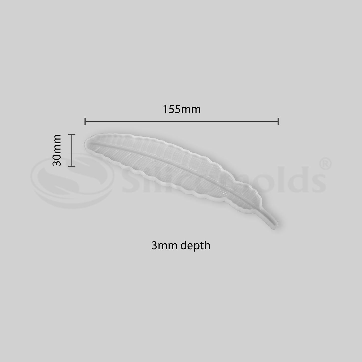 Silicone Bookmark Mold Feather URP059 RM