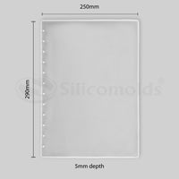 SILICOMOLDS - A4 - NOTEBOOK COVER RESIN MOLD - URP076-RM