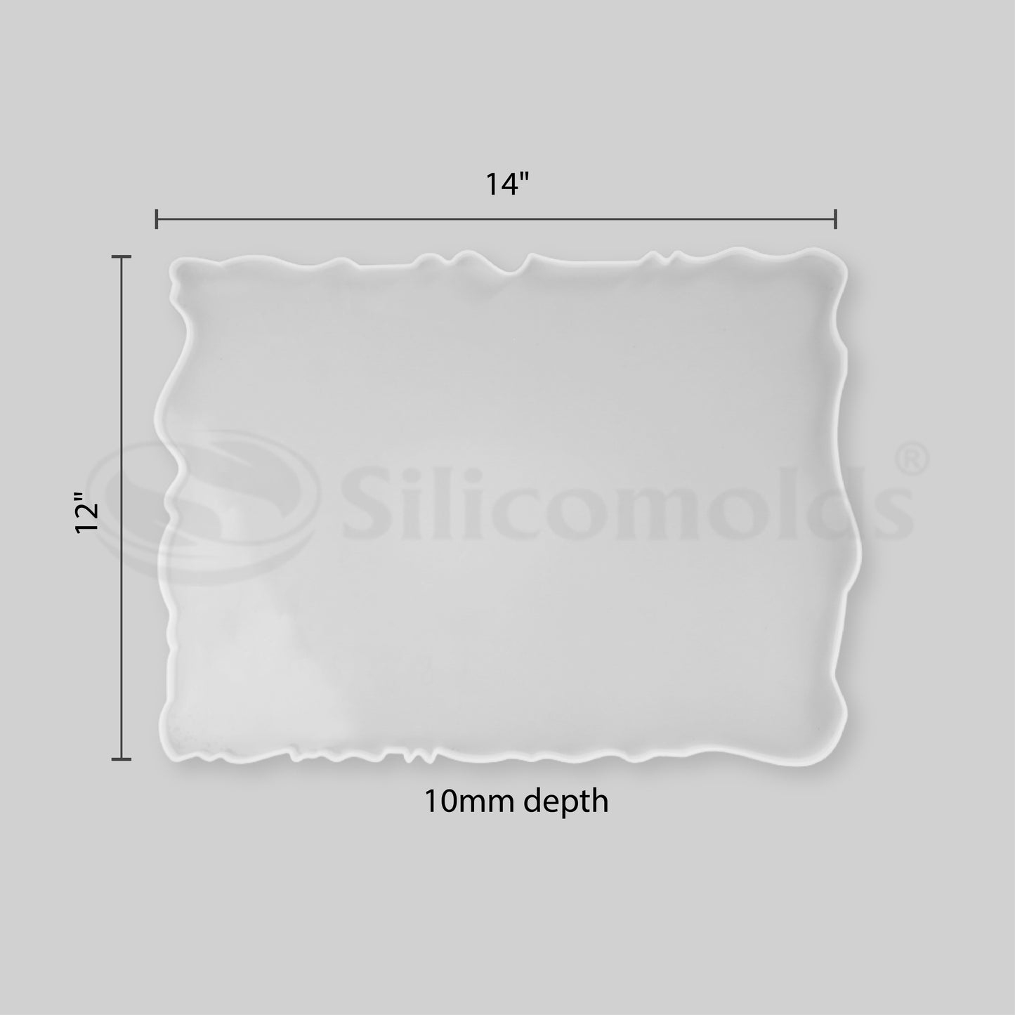 SILICOMOLDS - RESIN TRAY- 12" X 14" X 10MM - URP086-RM