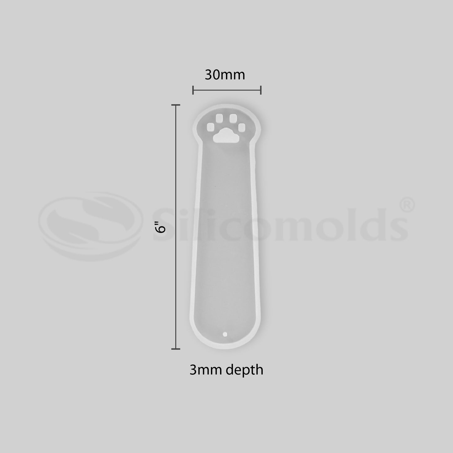 Silicomolds Cat Paw Resin Mold 6 x 30 x 3 mm Deep URP095 RM