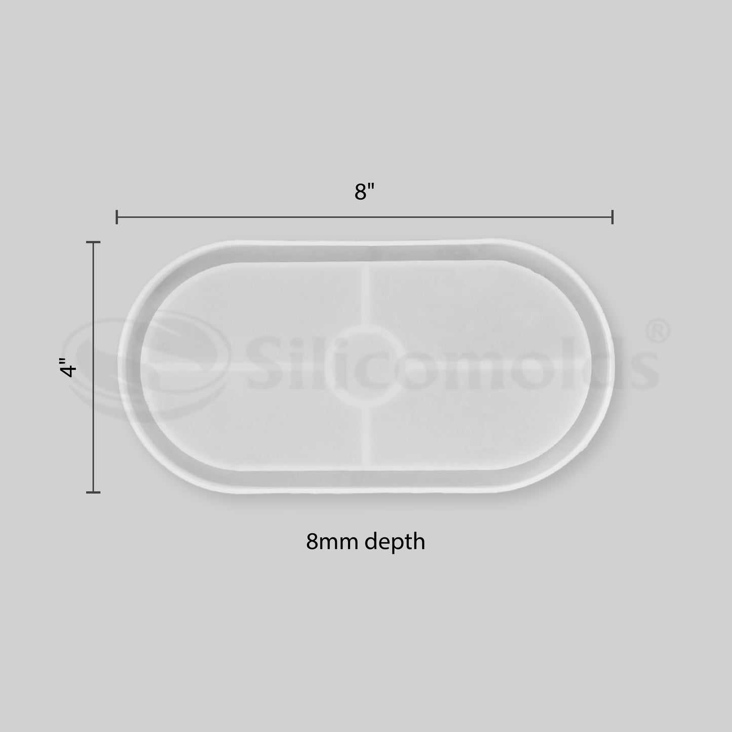 SILICOMOLDS - CAPSULE TRAY - 8" X 4" X 8MM - URP119-RM