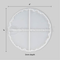 SILICOMOLDS - COASTER MOLD - 4" X 4" - 4 CAVITY - COMMERCIAL QUALITY URP129-RM