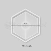 SILICOMOLDS - 4" HEXAGONAL TRINKET MOLD - URP136-RM