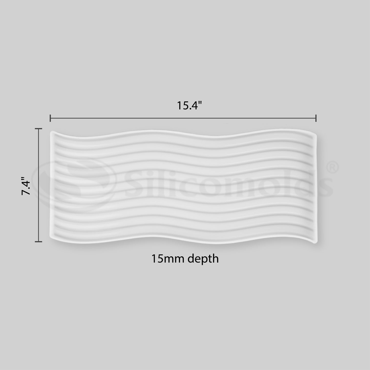 SILICOMOLDS - 16" ZIGZAG TRAY MOLD - URP167-RM