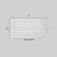 SILICOMOLDS - 4" X 8" SEMI OVAL MOLD - URP168-RM